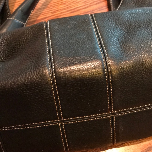 Ann Taylor black leather handbag - Picture 4 of 4